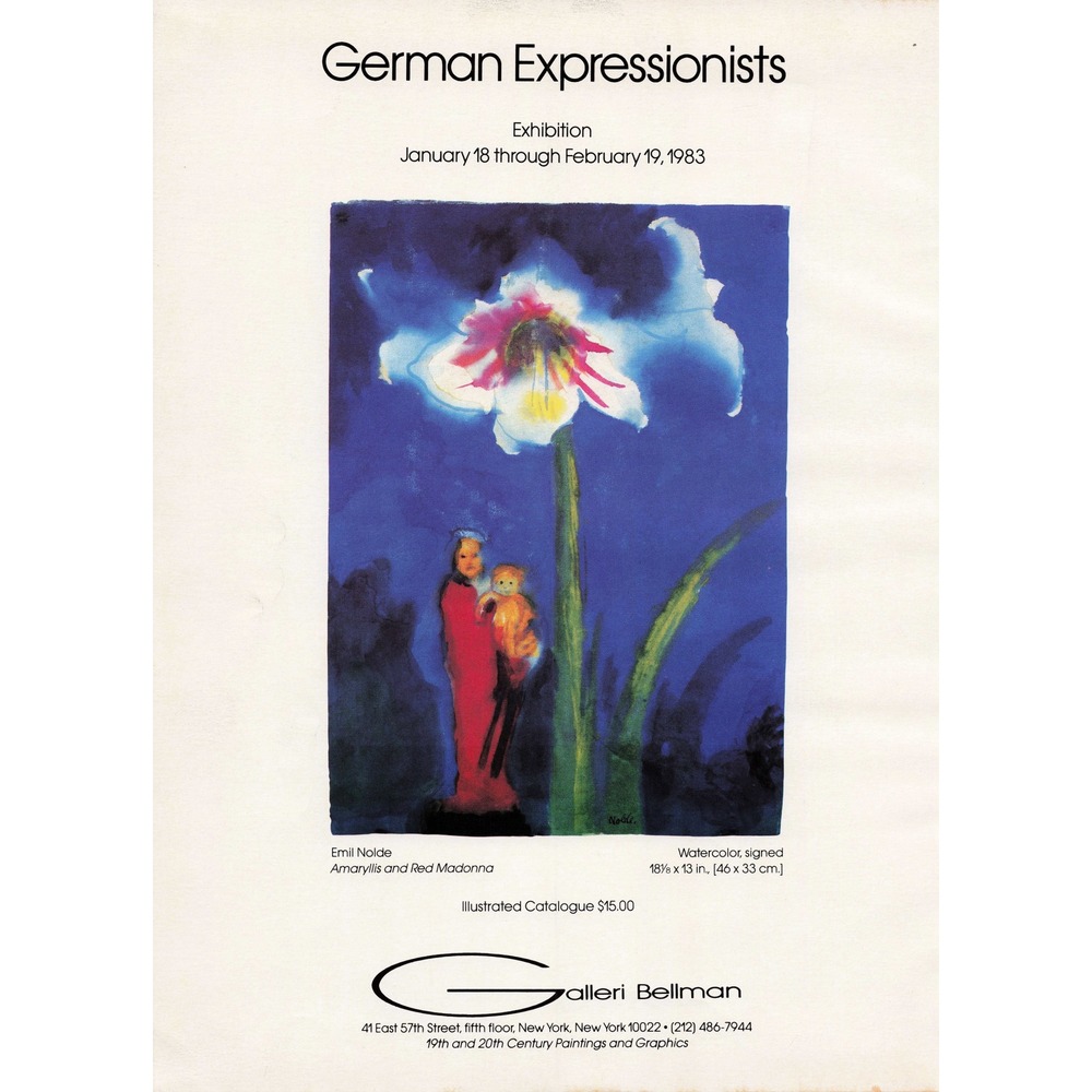 Vintage 1983 German Expressionists Emil Nolde Galleri Bellman Print Ad Art - Picture 1 of 1